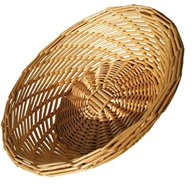 MILISTEN 1 Pc Cesta De Mimbre Bandeja De Pan De Ratán Bandeja De Comida De Mimbre Organizador De Cocina Cestas De Almacenamiento Tejidas Cesta De Yute Mesa Frutera Bandeja Redonda Alimento