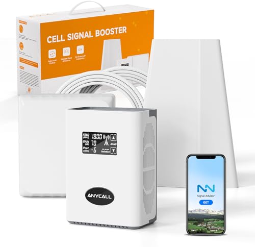 ANYCALL Amplificatore Segnale Cellulare 5G 4G LTE 3G GSM Ripetitore per Casa sulla Banda 1, 3, 7 e 8 per TIM Wind Tre Vodafone e altro con Schermo Intelligente