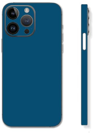 Skin Wrap for iPhone 15 14 13 Pro Max, Blue Phone Sticker Vinyl Decal, Full Protective Film for iPhone Back, Camera, Frame (13 Pro Max)