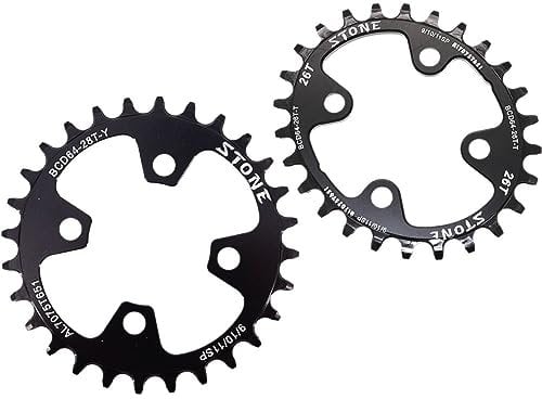 QAINKUN Kettenblatt 1 Stück 64BCD Oval Round 22T 24t 26t 28T MTB Bike Ersetzen Sie die innere Kettenblatt-Zahnplatte KettenbläTter(Color:Oval 26T)