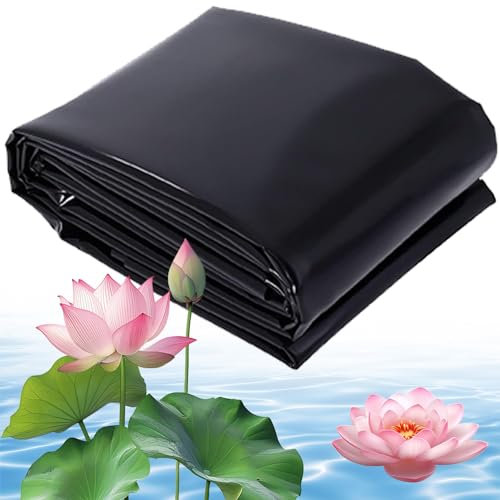 Flessibile Rivestimento per Laghetto Telo per Laghetto in HDPE 3x2 4x5 6x5 8x5.0m Gardens Pools Membrane Pellicola Fodera Protettiva per Laghetto per Pesci Piscina Paesaggistica Costruzione Torrenti(D