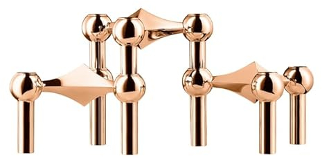 Stoff Nagel - Kerzenhalter, 3er-Set, rosègold