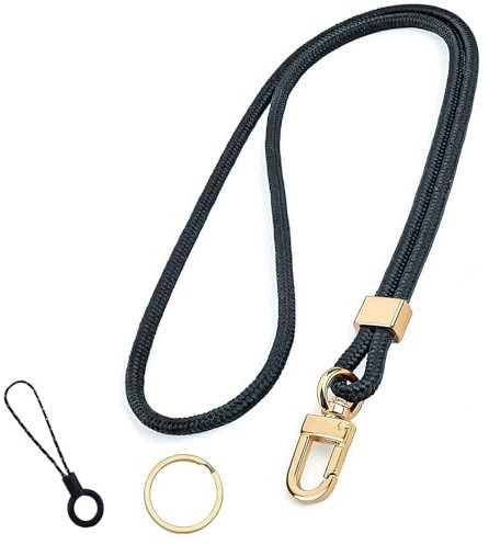 Schwarz-Umhängeband schlüsselband Personalisiert,Schlüsselband Krankenschwester,Schlüsselband Lang für Abnehmbar Schlüsselanhänger,Lehrer-Lanyard Umhängen Karabiner Länge zum Autoschlüssel Abnehmbare