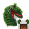 Pferdekopf-Weihnachtskranz, Pferdekopf- - Weihnachten Pferdeköpfe Türkranz - Haustürkränze, Weihnachtskranz für den Außenbereich, Weihnachtsgrün, saisonale Dekoration für Weihnachten