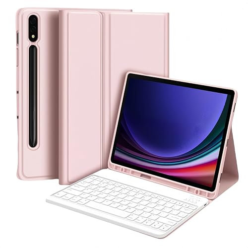 Teclado Funda para Samsung Galaxy Tab S7+ / S7 Plus 2020 (sm-t970/t975/t976/t978),Funda Fina con Keyboard Bluetooth 5.0 Desmontable con Soporte para S Pen