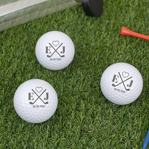 Wanapix | Packung mit 3 Golfbällen Personalisierte | Golfbälle Personalisierung Gravur oder Druck | Originelles Geschenk Vatertagsgeschenke/Geburtstagsgeschenke |