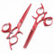 Haarschneiden, professionelle Japan 440c 6'' roter Wirbelschnitt Haarschnitt Ausdünnung Friseur Haarschneiden Schneideschere Friseur von