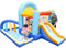 bouncy castle, Inflatable Bounce House Safety Fence Bouncy Castle with Foldable Sunroof Sets Up in Seconds