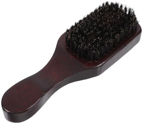 SAFIGLE Bartbürste für Männer Friseurbürste mit Griff Bartpflegebürste aus Borsten Tragbare Bartbürste für Reisen zum Reinigen und Stylen