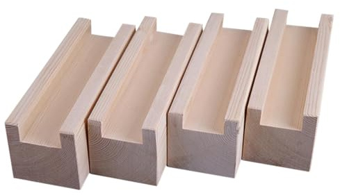 Aikimfuly 4 Stück Betterhöhungen, Massivholz, Möbelerhöhung, robuste Tischbeine, Höhe 3–10 cm, Sofa-Stützfüße, erhöhtes Gerät (um 4 cm Erhöhung der Höhe 10 cm)