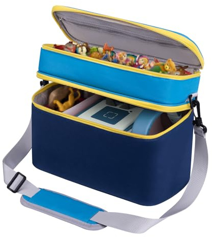 DDgro Aufbewahrungstasche für Toniebox Starter Set, Tragetasche für Tonies Charaktere, Audio Player Box, Ladegerät & Kopfhörer, nur Tasche (Marineblau, Groß)