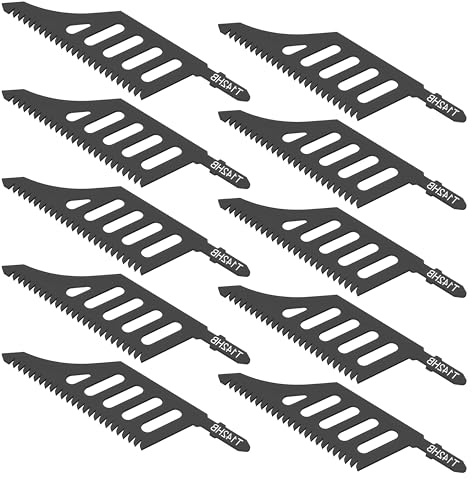 10 Stück Stichsägeblatt set 112mm T-Schaft Laubsägeblätter, T-Schaft Laubsägeblätter Profi Sägeblätter Stichsäge für Holz Faserplatten Sperrholz Enge Stellen