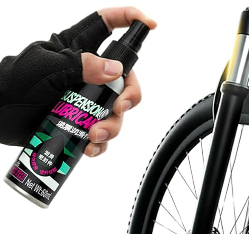 Lubrifiant Spray Vélo - 60 ml Formule Haute Protection, Huile Toutes Conditions Fourche Bicyclette Robuste, Entretien Transmission Prévention, Produit Mécanique Stable | Vélos Scooters Motos