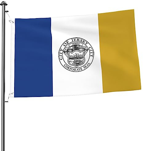 Jersey City Flagge Lustige Fahne Perfekte Gartenflagge Décor Für Yard Veranda Porch 90X152Cm