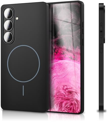 NALIA Ultradünnes Magnet-Hardcase für Samsung Galaxy S26 - Hülle | Onyx-Schwarz, 1, 25mm schlanke Polycarbonat-Schale, Automatisch zentriertes Zubehör, Silk-Touch Grip