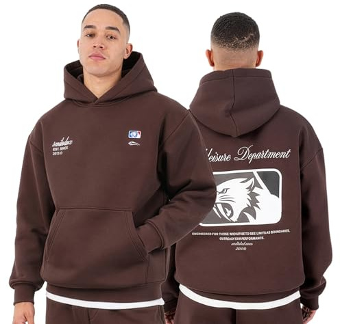 SMILODOX Hoodie Herren Striver, Oversized Kapuzenpullover mit Kängurutasche und Backprint, Pullover mit Rippbündchen, Streetwear, Baggy Fit, Casual Fit, Sportbekleidung für Gym & Freizeit
