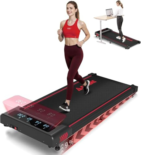 Laufband für Zuhause, 5 in 1 Walking Pad, 12km/h Klappbar Laufband mit 10% Steigung, 2.75HP bürstenlosem Motor Walking Machine mit LED-Anzeige, App-Kompatibilität, 12 Programmen, Doppeloperation