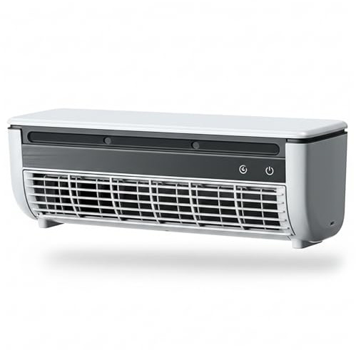 Air Conditioning Fan, Mini Air Conditioner & Conditioning Fan No-Drill Wall-Mounted Mist Cooler, Rechargeable 6000mAh, White, Mini Conditioner