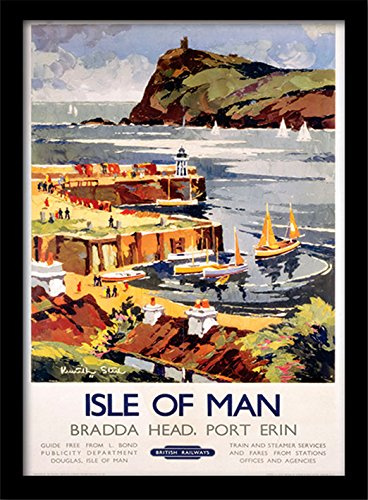 National Railway Museum Isle of Man (1) Framed Print, Multi-Colour, 30 x 40 cm