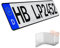 L & P Car Design KFZ Kennzeichen Autokennzeichen 52cm x 11cm Nummernschild 520mm x 110mm Wunschkennzeichen DIN Autokennzeichen Fahrradträger Anhänger LKW Wunschprägung amtliches Autoschild (1 Stück)