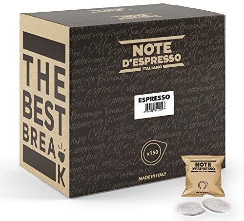 Note d'Espresso - Espresso - Café - Dosettes en Papier 44 mm - 150 caps