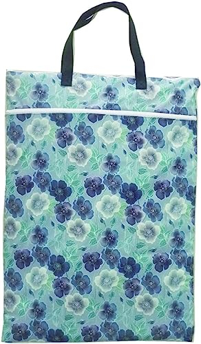 Große Wickeltasche zum Aufhängen für nasse und trockene Stoffwindeln oder Wäsche, blume, L, Klassisch