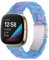 Miimall Kompatibel mit Fitbit Versa 3/Sense Armband, Hochwertiges Leicht Resin Harz Ersatzarmband mit Doppelte Faltschließe aus Edelstahl Uhrenarmband für Fitbit Versa 3/Sense-Blau Phantom