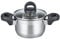 ELO 12215 Fleischtopf m.GD 14 cm Serie Turmalin, Induktion, Edelstahl satiniert, rutschfeste Kunststoffgriffe, mit Literskala und Öl-Dosier-System