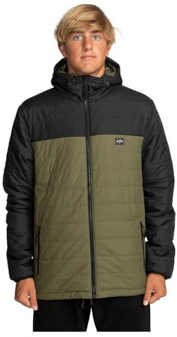 Billabong Homme Surf Check Puffer Coupe-Vent, Black Military, XL EU
