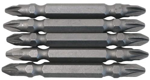 5 x fiXte Pozidrive Double Ended Impact Ready Screwdriver Bits 1/4 Hex Shanks PZ2 65mm or 110mm Lengths Available (5 x PZ2-65mm)
