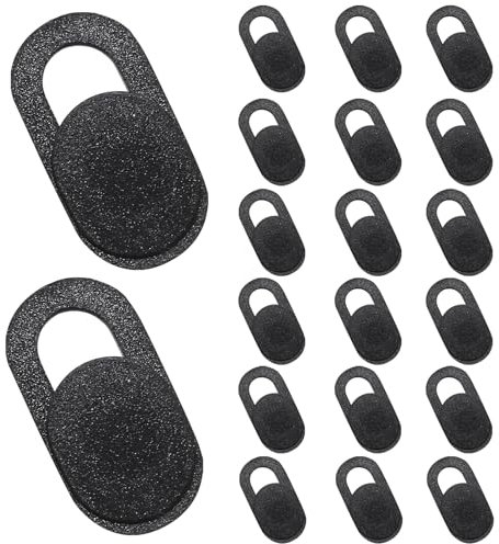 Kemcatui 20pcs Computer Camera Cover Slide - Proteggi la tua privacy con Webcam Blocker Slider in Nero
