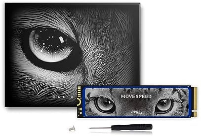MOVE SPEED HB7450 4TB M.2 SSD | PCIe 4.0 Gen4 NVMe Solid-State-Laufwerk – bis zu 7.450 MB/s Lesegeschwindigkeit, Fortschrittliche 3D-NAND-Technologie, Geeignet für PS5, Desktops & Laptops