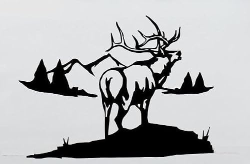 Hirsch Natur Gebirge Aufkleber ca.100x50 cm für Wohnmobil Wohnwagen Womo WOWA Caravan