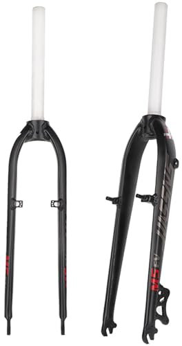 LYMFCFC Fourche De Vélo VTT Rigide 26/27, 5 Pouces, Fourche De Vélo en Aluminium Super Légère De 1 À 1/8 Pouces, Frein À Disque/V, Fourche De VTT en Alliage À Dégagement Rapide A,27.5in