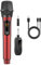 Aveek Wireless Microphone, Rechargeable, Wireless Microphones with Receiver, 2.4 GHz Dynamic Microphone for Karaoke Vocals, Language, Wedding, Church, Red, Pack of 1
