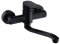 Homelody Grifo Cocina Negro Montado En La Pared Cocina Grifo Giratorio Frío Y Caliente Fregadero De Verduras Lavabo Balcón Fregadero De Lavandería 25 Cm