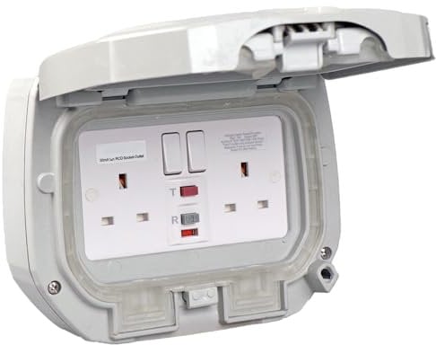 ALLBRO Worlds Strongest Outdoor Socket IP66 WEATHERSOCKET (Weathersocket RCD 13A DP Switched Socket) Weatherproof Socket WALL ELECTRICAL OUTLET