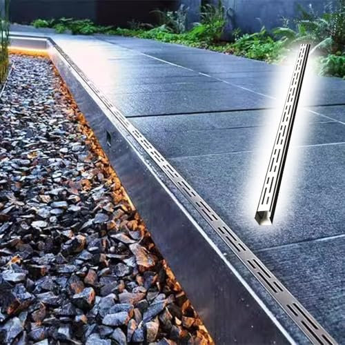 CMYUN Ablaufgitter Schmales, Schmales Rinnen-Abflussgitter, Breite 3,5 cm, Edelstahl-Rinnen-Abflusssystem für Den Hof, Gewerblicher Ersatz-Bodenablauf für Privathaushalte