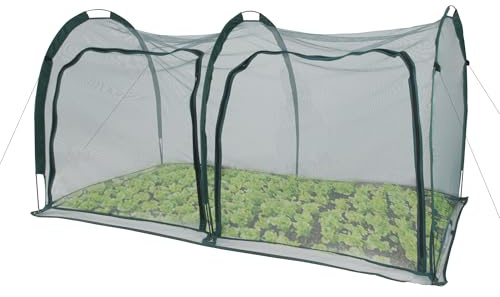 Toboom Flexibler Netz-Tunnel – Garten-Gewächshaus-Netzabdeckungen, Gewächshausglocke zum Schutz von Obst, Gemüse, Pflanzen, Anbau vor Tieren (2 m)