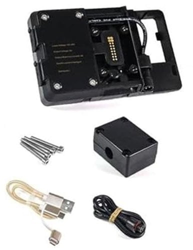 Szwaldaper GPS Moto Phone Mount, for BMW, for R1200GS, for Adv LC, for F850GS, for S1000XR Motorcycle Wireless Charging Charger Mobile Phone Holder Stand Handlebar Phone Bracket(BLACK USB charging)