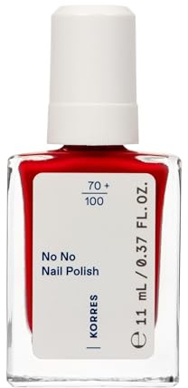 KORRES No No Nail Polish 51 True Red – veganer 10-Free Nagellack mit Gel-Effekt, hoher Deckkraft & brillantem Glanz, splitterfest, 11 ml – natürlich gepflegte Nägel ohne Schadstoffe
