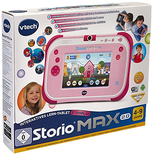 Vtech 80-108854 - Storio MAX 2.0 pink, Kindertablet, Lernspielzeug
