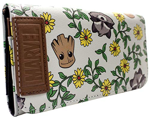 Guardians of the Galaxy Vol. 2 Baby Groot and Rocket Floral Grün Portemonnaie Geldbörse