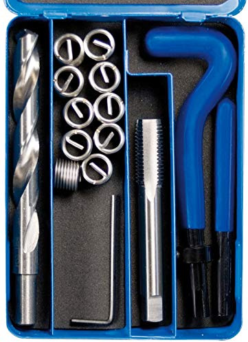 SW-Stahl 84022L Gewindereparatursatz M12 x 1,75 mm - Gewinde-Reparatur-Set | Inkl. Spiralbohrer, Gewindebohrer, Einbauwerkzeug & 10 Drahtgewindeeinsätzen aus Edelstahl für Motorblock und Zylinderkopf.