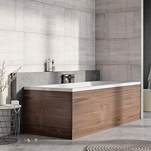 Eaton Bathroom Redwood Oak Wood Effect Adjustable Height End Bath Panel 800mm