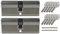 2x Profilzylinder 90 mm 45/45 gleichschließend Not- und Gefahrenfunktion inkl. 10 Schlüssel