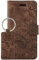 SURAZO Handy Hülle Für Apple iPhone SE 2020 - TV RFID Ornament Braun - Glattleder Premium - Vintage Wallet Case