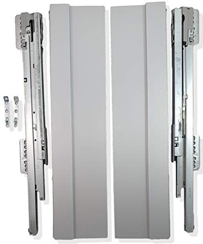 GRASS Schubladensystem Set Nova Pro SCALA, Höhe 122 mm, Farbe: Silver. Vollauszug gedämpft, synchronisiert, 40kg gedämpft mit Soft-Close. Schubladenauszug Schublade Schubkastenauszug (Nennlänge 500mm)