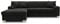 DOMO. collection Ecksofa Capri, Sofa in L-Form, Couch, Polsterecke, Eckcouch, Sofa-Garnitur 239 x 152 x 75 cm (BxTxH), schwarz