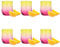 Glasmark Set di 6 bicchieri bassi da 300 ml, rosa colorata